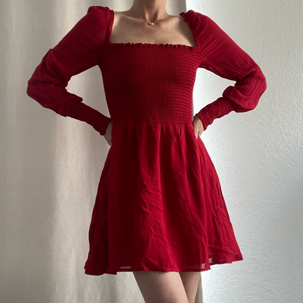 Reformation Red Mini Dress XS NWOT